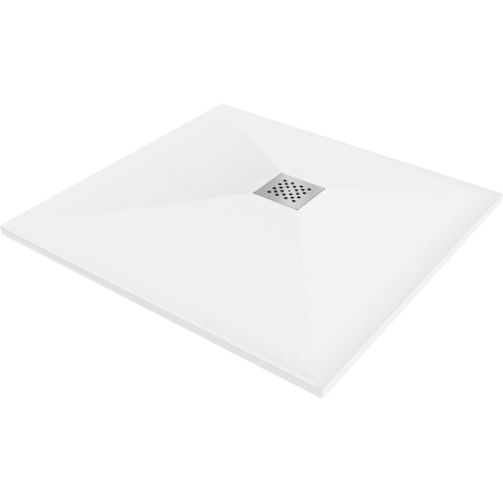Mexen Stone+ kompozitová čtvercová sprchová vanička 90 x 90 cm, bílá - 44109090