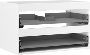 Mexen Box-A korpus koupelnové skříňky pod umyvadlo 80 cm, 2 zásuvky, bílý mat - 91AX0-0800-470-2-01