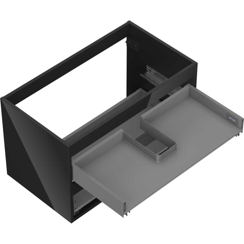 Mexen Box-A skříňka pod umyvadlo 80 cm, 2 zásuvky, černý lesk - 91AX0-0800-470-2-70