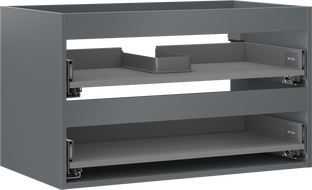 Mexen Box-A korpus skříňky pod umyvadlo 80 cm, 2 zásuvky, matná grafit - 91AX0-0800-470-2-66