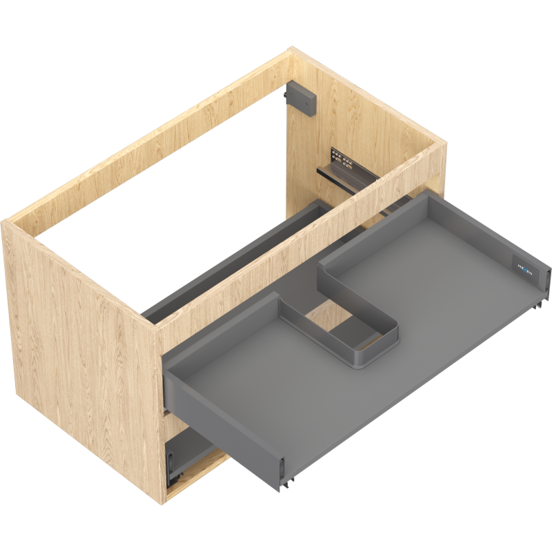 Mexen Box-A korpus skříňky pod umyvadlo 80 cm, 2 zásuvky, dub - 91AX0-0800-470-2-81