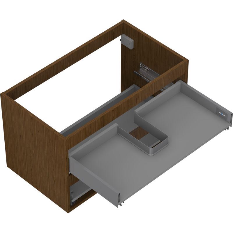 Mexen Box-A korpus skříňky pod umyvadlo 80 cm, 2 zásuvky, ořech - 91AX0-0800-470-2-86