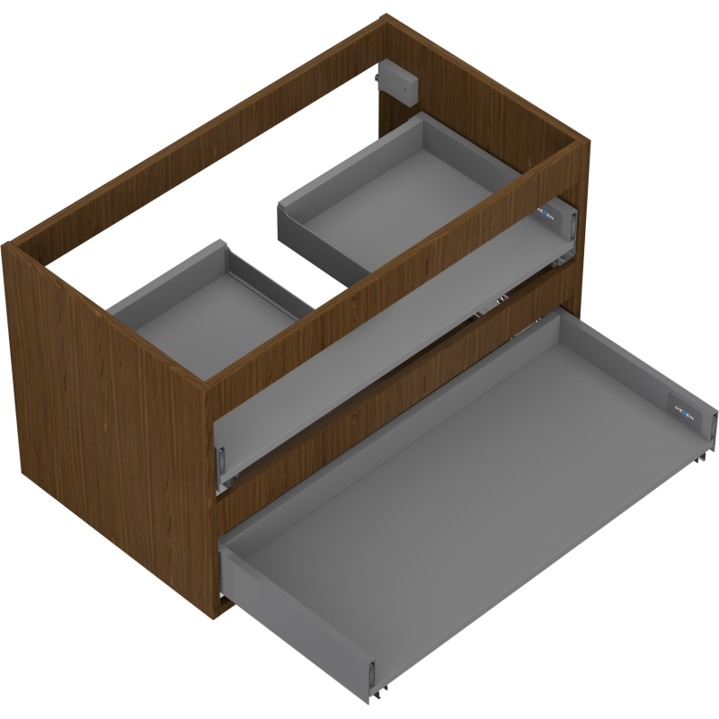 Mexen Box-A korpus skříňky pod umyvadlo 80 cm, 2 zásuvky, ořech - 91AX0-0800-470-2-86