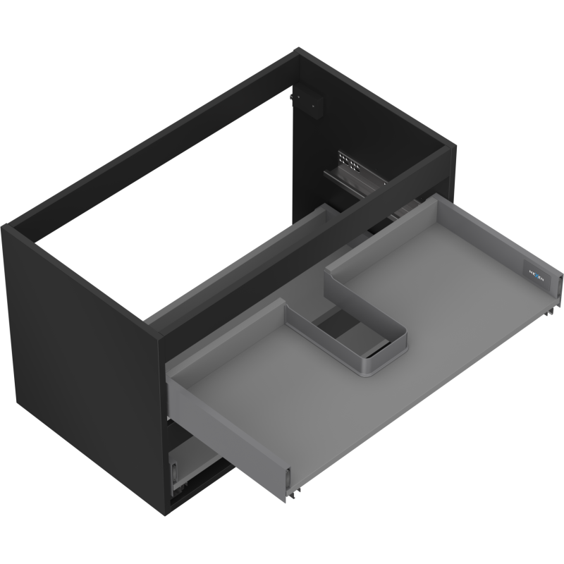 Mexen Box-A korpus skříňky pod umyvadlo 80 cm, 2 zásuvky, černý mat - 91AX0-0800-470-2-71