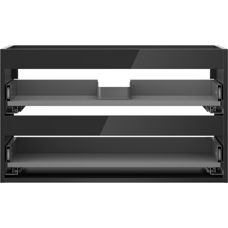 Mexen Box-A skříňka pod umyvadlo 80 cm, 2 zásuvky, černý lesk - 91AX0-0800-470-2-70