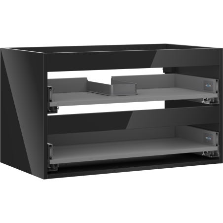 Mexen Box-A skříňka pod umyvadlo 80 cm, 2 zásuvky, černý lesk - 91AX0-0800-470-2-70