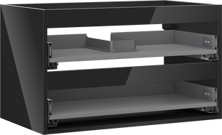 Mexen Box-A skříňka pod umyvadlo 80 cm, 2 zásuvky, černý lesk - 91AX0-0800-470-2-70