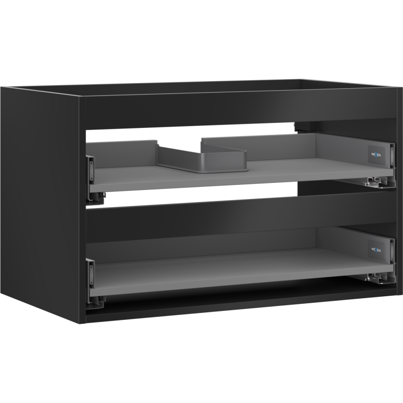 Mexen Box-A korpus skříňky pod umyvadlo 80 cm, 2 zásuvky, černý mat - 91AX0-0800-470-2-71