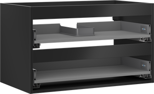 Mexen Box-A korpus skříňky pod umyvadlo 80 cm, 2 zásuvky, černý mat - 91AX0-0800-470-2-71