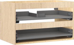 Mexen Box-A korpus skříňky pod umyvadlo 80 cm, 2 zásuvky, dub - 91AX0-0800-470-2-81