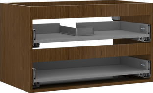 Mexen Box-A korpus skříňky pod umyvadlo 80 cm, 2 zásuvky, ořech - 91AX0-0800-470-2-86
