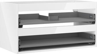 Mexen Box-A korpus skříňky pod umyvadlo 90 cm, 2 zásuvky, bílý lesk - 91AX0-0900-470-2-00