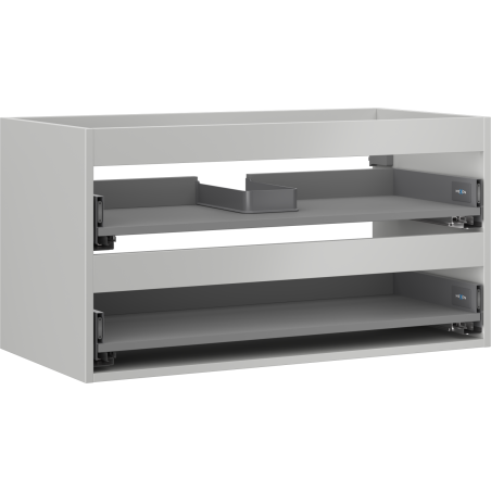 Mexen Box-A korpus skříňky pod umyvadlo 90 cm, 2 zásuvky, šedý mat - 91AX0-0900-470-2-62