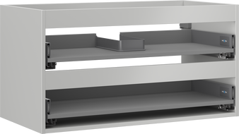 Mexen Box-A korpus skříňky pod umyvadlo 90 cm, 2 zásuvky, šedý mat - 91AX0-0900-470-2-62