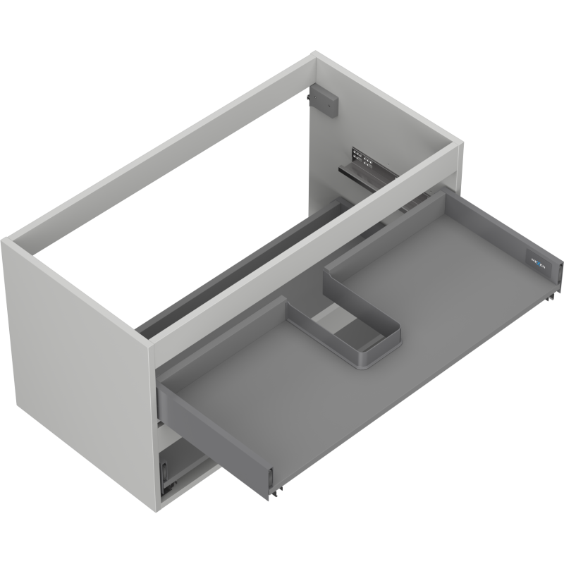 Mexen Box-A korpus skříňky pod umyvadlo 90 cm, 2 zásuvky, šedý mat - 91AX0-0900-470-2-62
