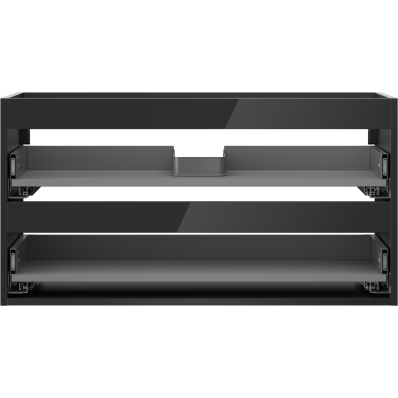 Mexen Box-A korpus skříňky pod umyvadlo 90 cm, 2 zásuvky, černý lesk - 91AX0-0900-470-2-70