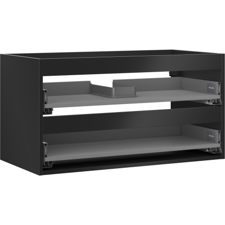 Mexen Box-A korpus skříňky pod umyvadlo 90 cm, 2 zásuvky, černý mat - 91AX0-0900-470-2-71