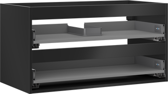 Mexen Box-A korpus skříňky pod umyvadlo 90 cm, 2 zásuvky, černý mat - 91AX0-0900-470-2-71