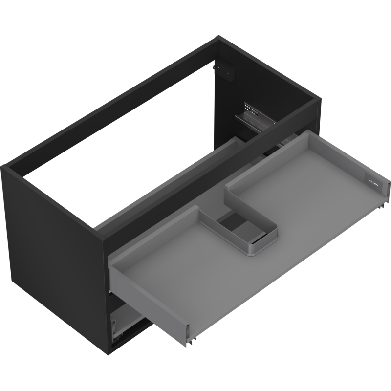 Mexen Box-A korpus skříňky pod umyvadlo 90 cm, 2 zásuvky, černý mat - 91AX0-0900-470-2-71