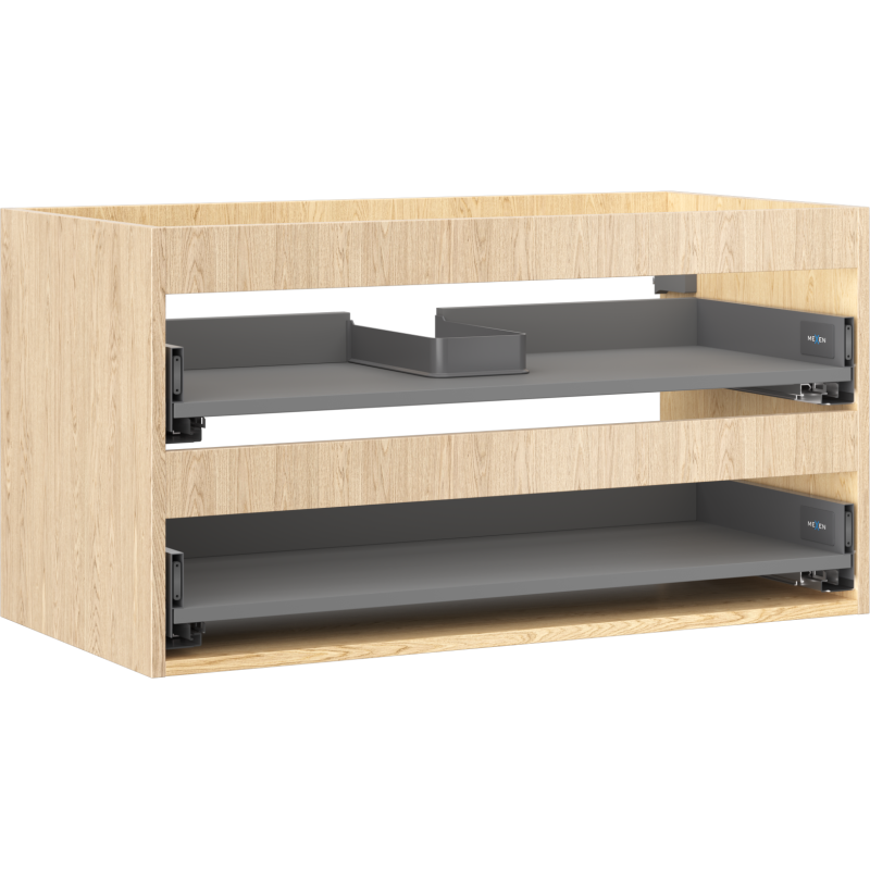 Mexen Box-A korpus skříňky pod umyvadlo 90 cm, 2 zásuvky, dub - 91AX0-0900-470-2-81