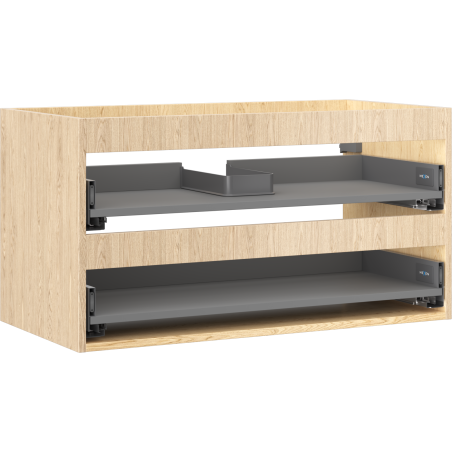 Mexen Box-A korpus skříňky pod umyvadlo 90 cm, 2 zásuvky, dub - 91AX0-0900-470-2-81