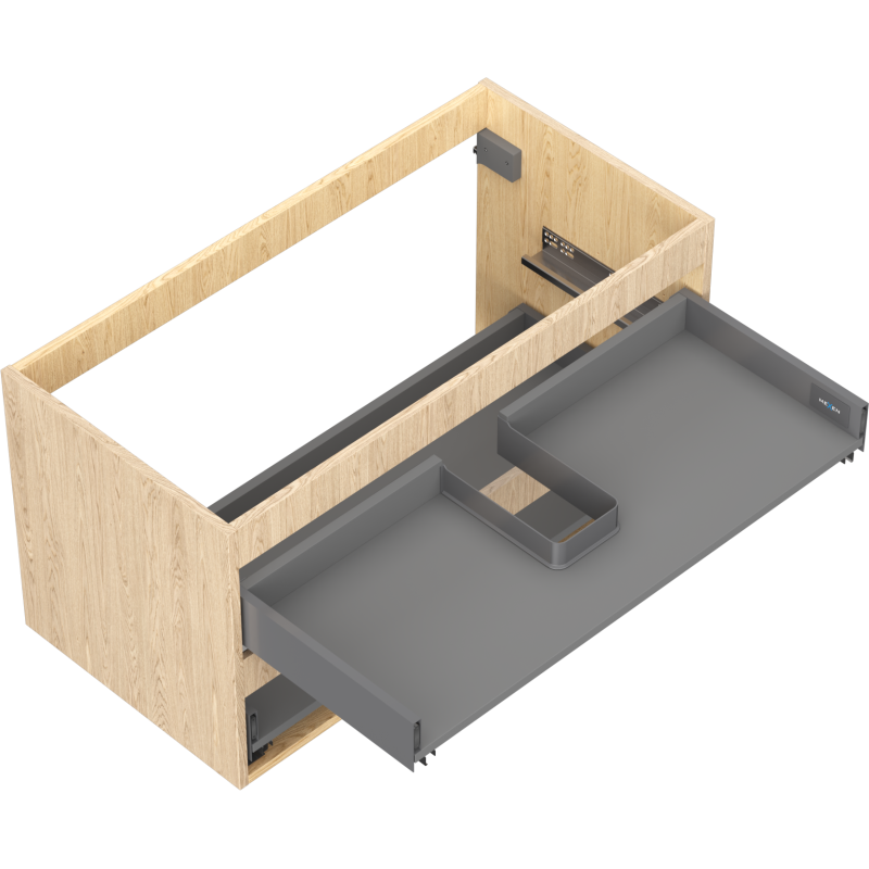 Mexen Box-A korpus skříňky pod umyvadlo 90 cm, 2 zásuvky, dub - 91AX0-0900-470-2-81