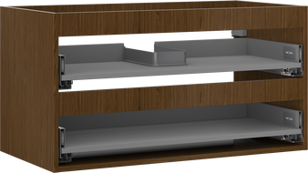 Mexen Box-A korpus skříňky pod umyvadlo 90 cm, 2 zásuvky, ořech - 91AX0-0900-470-2-86