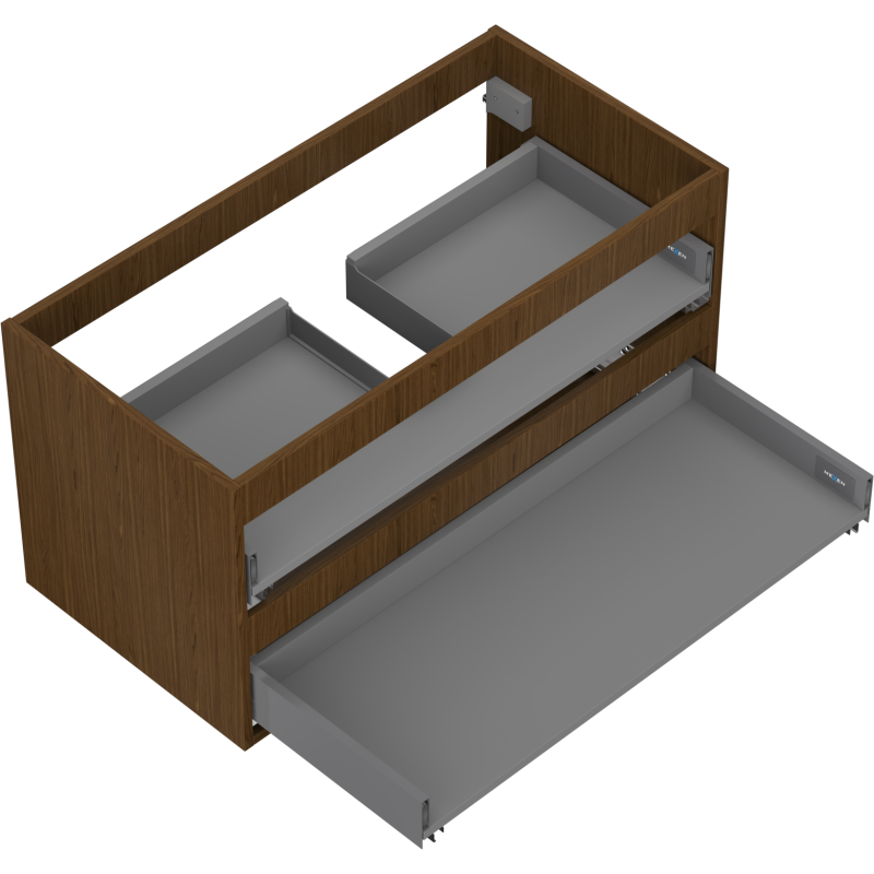 Mexen Box-A korpus skříňky pod umyvadlo 90 cm, 2 zásuvky, ořech - 91AX0-0900-470-2-86