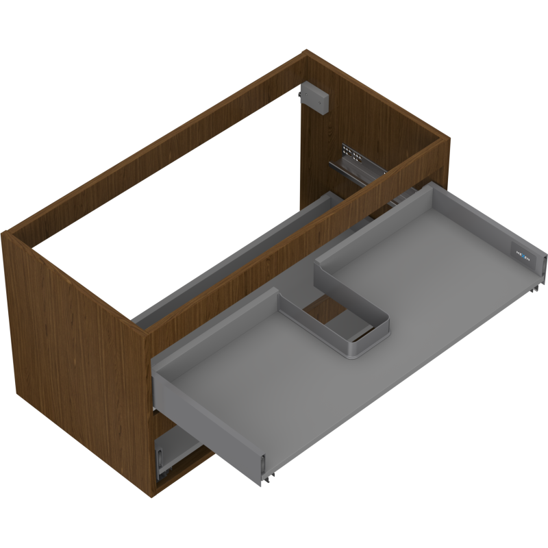 Mexen Box-A korpus skříňky pod umyvadlo 90 cm, 2 zásuvky, ořech - 91AX0-0900-470-2-86