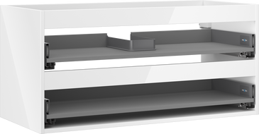 Mexen Box-A korpus skříňky pod umyvadlo 100 cm, 2 zásuvky, bílý lesk - 91AX0-1000-470-2-00