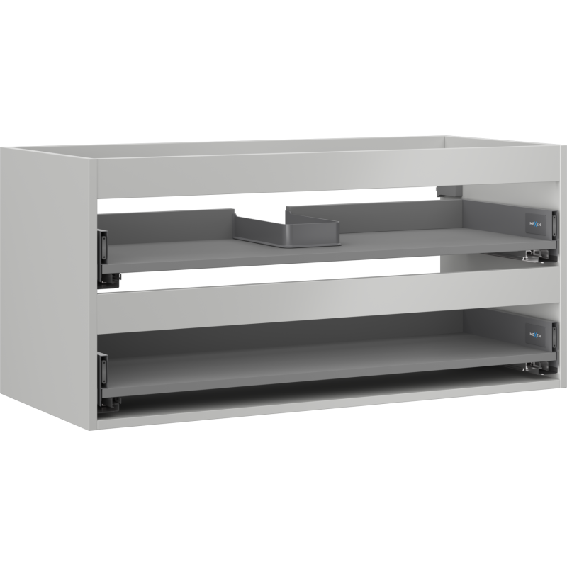 Mexen Box-A korpus skříňky pod umyvadlo 100 cm, 2 zásuvky, šedá mat - 91AX0-1000-470-2-62