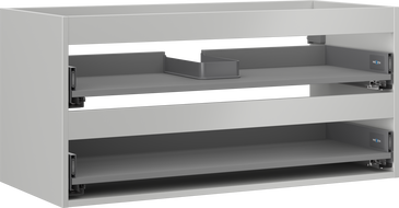 Mexen Box-A korpus skříňky pod umyvadlo 100 cm, 2 zásuvky, šedá mat - 91AX0-1000-470-2-62