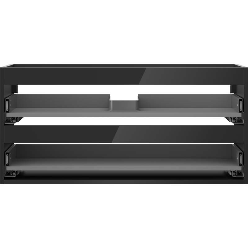 Mexen Box-A korpus skříňky pod umyvadlo 100 cm, 2 zásuvky, černý lesk - 91AX0-1000-470-2-70