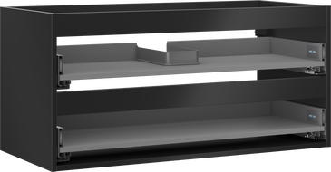 Mexen Box-A korpus skříňky pod umyvadlo 100 cm, 2 zásuvky, černý mat - 91AX0-1000-470-2-71
