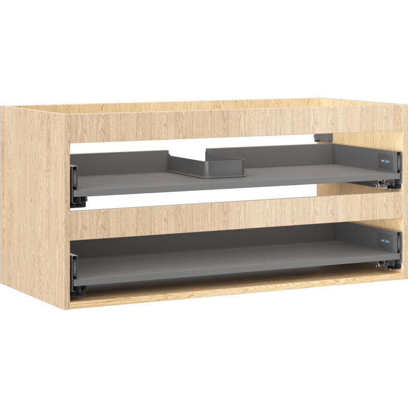 Mexen Box-A korpus skříňky pod umyvadlo 100 cm, 2 zásuvky, dub - 91AX0-1000-470-2-81