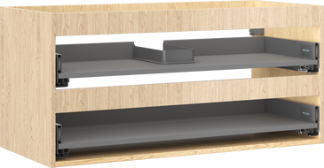 Mexen Box-A korpus skříňky pod umyvadlo 100 cm, 2 zásuvky, dub - 91AX0-1000-470-2-81