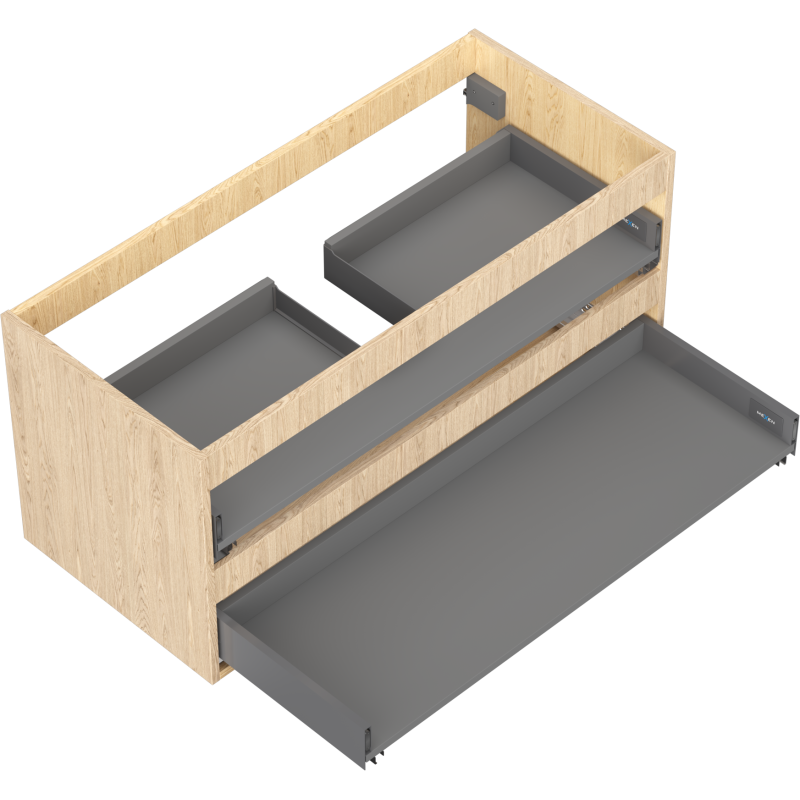 Mexen Box-A korpus skříňky pod umyvadlo 100 cm, 2 zásuvky, dub - 91AX0-1000-470-2-81