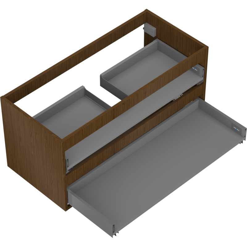 Mexen Box-A skříňka pod umyvadlo 100 cm, 2 zásuvky, ořech - 91AX0-1000-470-2-86