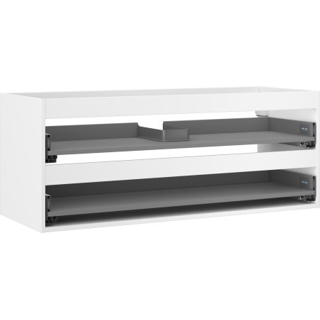 Mexen Box-A korpus závěsné skříňky pod umyvadlo 120 cm, 2 zásuvky, bílý mat - 91AX0-1200-470-2-01