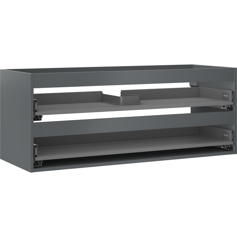 Mexen Box-A korpus skříňky pod umyvadlo 120 cm, 2 zásuvky, grafit mat - 91AX0-1200-470-2-66