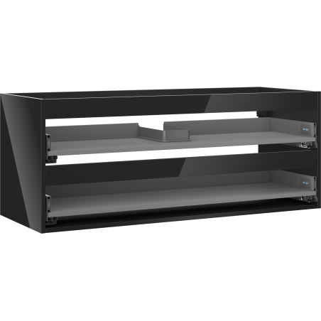 Mexen Box-A korpus skříňky pod umyvadlo 120 cm, 2 zásuvky, černý lesk - 91AX0-1200-470-2-70