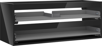 Mexen Box-A korpus skříňky pod umyvadlo 120 cm, 2 zásuvky, černý lesk - 91AX0-1200-470-2-70