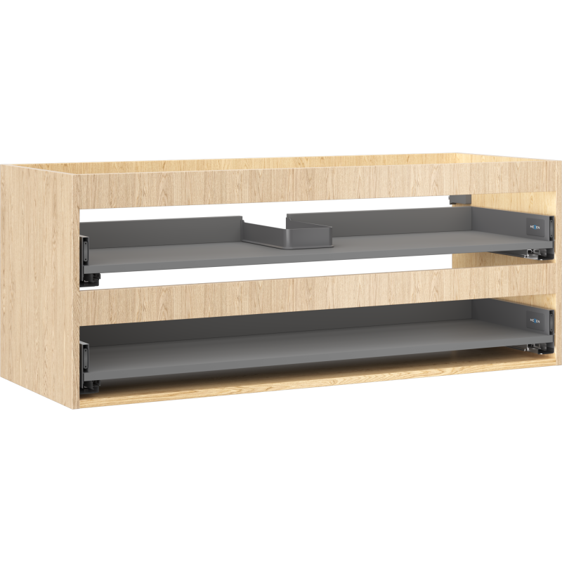 Mexen Box-A korpus skříňky pod umyvadlo 120 cm, 2 zásuvky, dub - 91AX0-1200-470-2-81