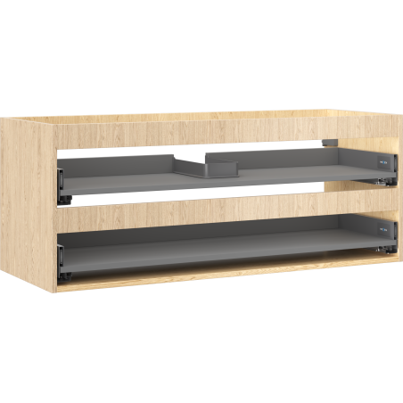 Mexen Box-A korpus skříňky pod umyvadlo 120 cm, 2 zásuvky, dub - 91AX0-1200-470-2-81