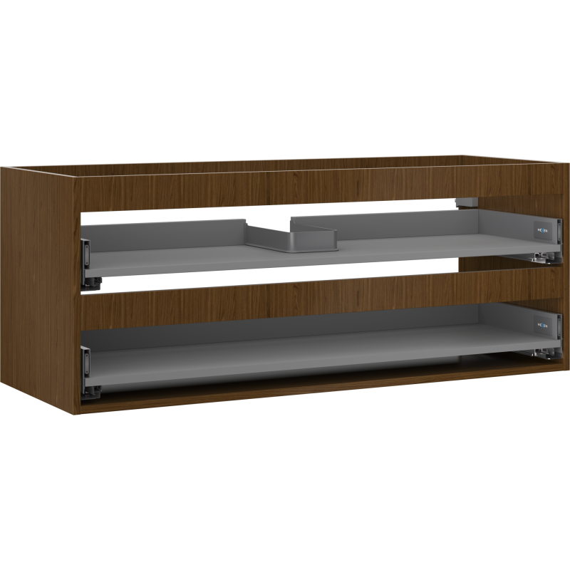 Mexen Box-A korpus skříňky podumyvadlové 120 cm, 2 zásuvky, ořech - 91AX0-1200-470-2-86