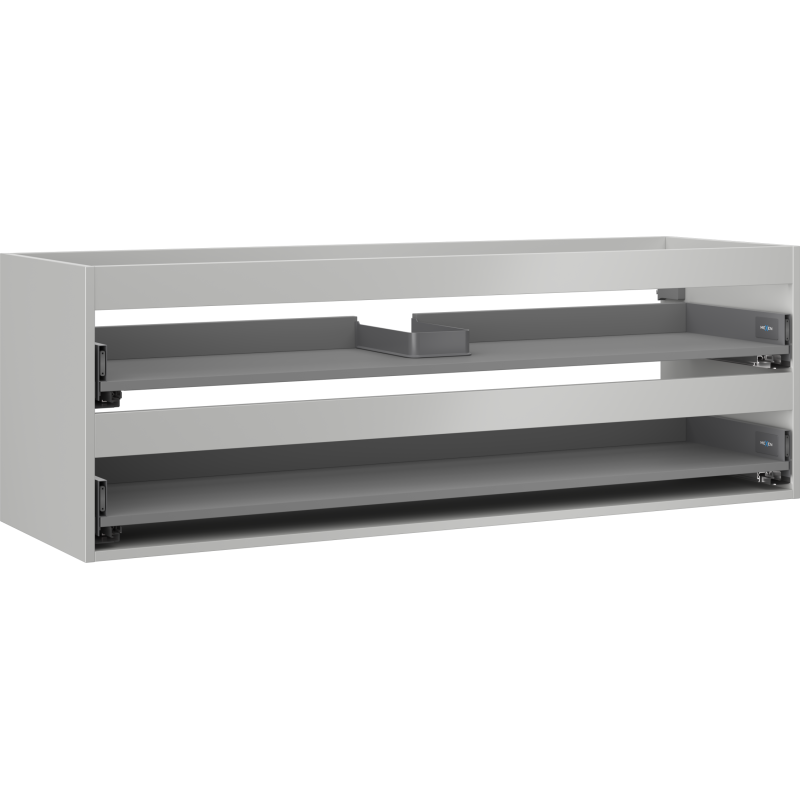 Mexen Box-A korpus skříňky pod umyvadlo 140 cm, 2 zásuvky, šedá mat - 91AX0-1400-470-2-62