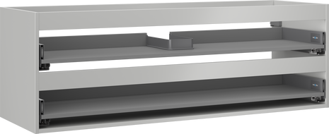 Mexen Box-A korpus skříňky pod umyvadlo 140 cm, 2 zásuvky, šedá mat - 91AX0-1400-470-2-62
