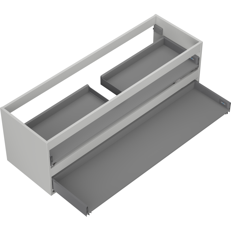 Mexen Box-A korpus skříňky pod umyvadlo 140 cm, 2 zásuvky, šedá mat - 91AX0-1400-470-2-62