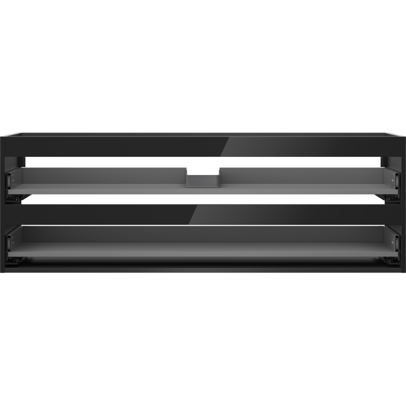 Mexen Box-A korpus skříňky pod umyvadlo 140 cm, 2 zásuvky, černý lesk - 91AX0-1400-470-2-70