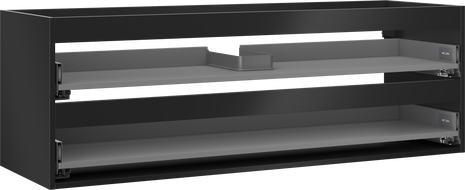 Mexen Box-A korpus skříňky pod umyvadlo 140 cm, 2 zásuvky, černý mat - 91AX0-1400-470-2-71